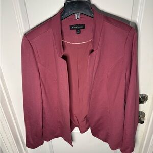41 Hawthorn Shawl Collar Blazer - color is like a dark rose/purple.
